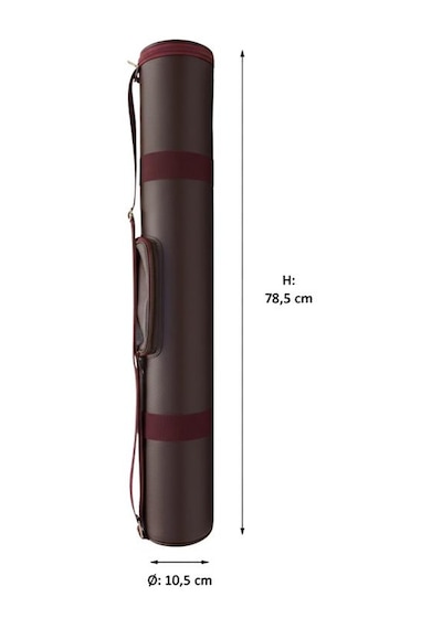 Yuga Suni Deri Proje Tüpü Cepli 10,5 Cm Bordo