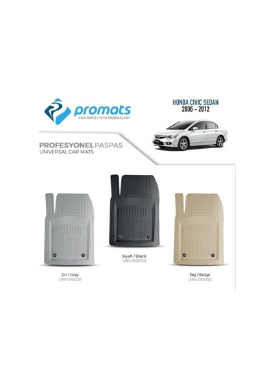 Bermot Honda Civic Sedan 2006-2012 Oto Paspas Profesyonel 4d Bej