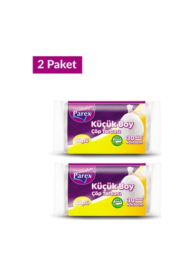 Güçlü Çöp Torbası Küçük Boy 30'lu 40 X 50 Cm İkili Set
