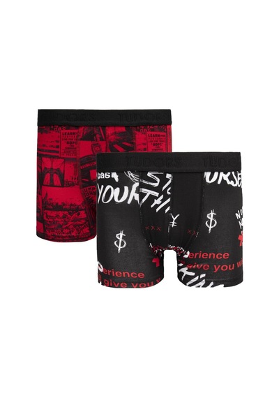 Tudors Erkek 2'li Pamuk Likralı Esnek Kumaş Boxer-25886 Multi