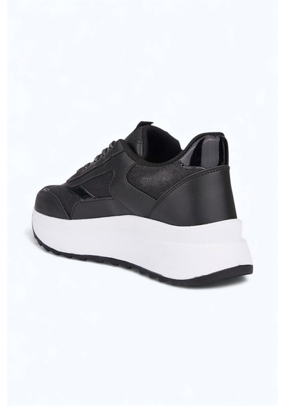 Nstil Günlük Kadın Spor Ayakkabı Sim Detaylı Bağcıklı Fermuarlı Hafif Kalın Taban Sneaker 0846 Siyah-beyaz Nstil Günlük Kadın Spor Ayakkabı Sim Detaylı Bağcıklı Fermuarlı Hafif Kalın Taban Sneaker 0846 Siyah-beyaz