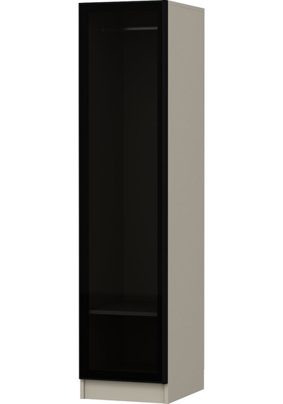 Minar Kale 1 Kapaklı Dolap Cam Kapak 210cm - Kumtaşı/füme - Askılıklı Kumtaşı