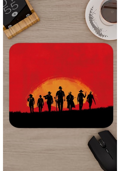 Red Dead Redemption 2 Kaymaz Dikişli Kauçuk Oyuncu Mousepad V1 - 22x18 Gaming Mouse Pad Fare Altlığı