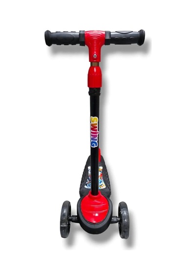 3 Tekerlekli Led Işıklı Çocuk Scooter Kırmızı