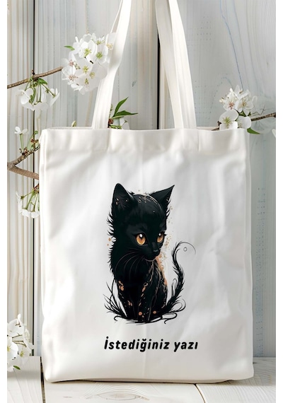 Art Hediye Bombay Kedisi Kedi Kişiye Özel Baskılı Omuz Çanta Desen 9 Çok Renkli