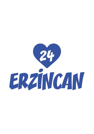 Kalpli 24 Erzincan Araba Sticker 17x17 Cm Mavi