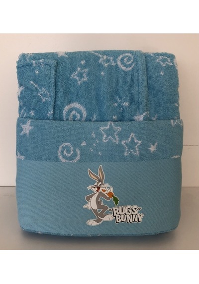Özdilek Bugs Bunny Galaxy Lisanslı Havlu Bornoz Set Mavi 7/8 Yaş Mavi
