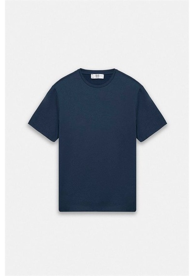 Süvari Lacivert Regular Bisiklet Yaka Tişört Ts1014000469-m09