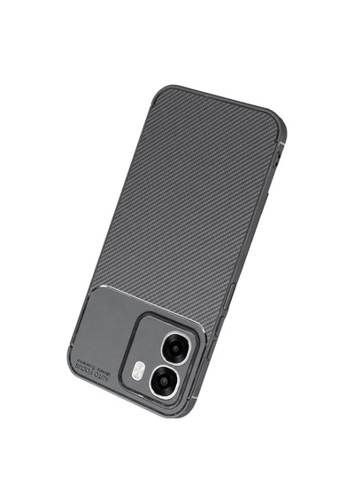 Oppo Oppo A6t 5g Auto Focus Karbon Kapak - Gri Düz Renkli