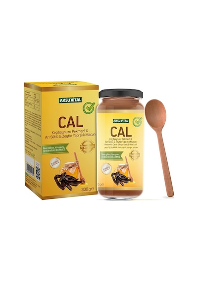 Aksu Vital Cal Keçiboynuzu Arı Sütlü Zeytin Yapraklı Macun 300 G