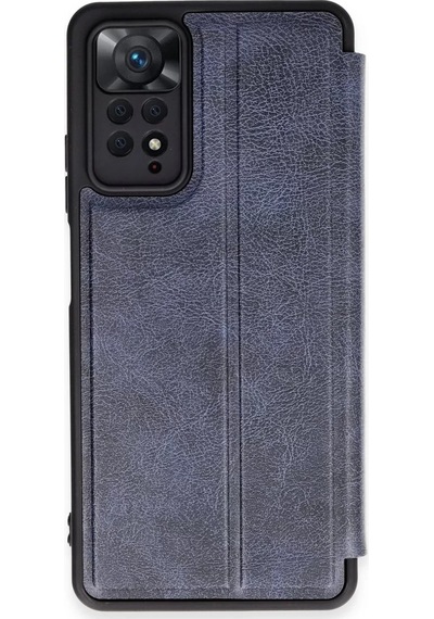 Newface Xiaomi Redmi Note 12 Pro 4g Kılıf Flip Cover - Lacivert Resimdeki