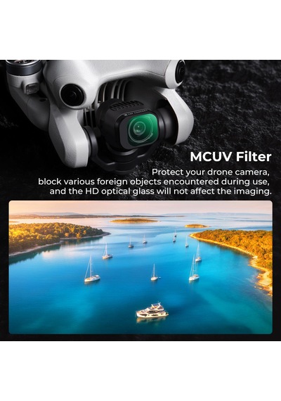 K&f Concept Djı Mini 4 Pro İçin Nd / Uv / Cpl Filtre Seti Cpl + Uv + Nd8 + Nd16