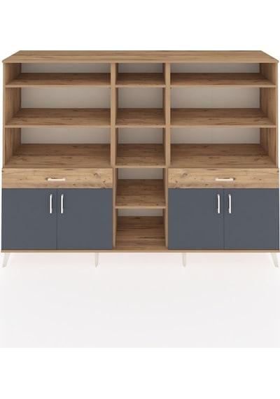 Hyperion Dolap 12 Raflı 2 Çekmeceli 4 Kapaklı 220x44x163 Çam-antr Çam-antrasit/çam Hyperion Dolap 12 Raflı 2 Çekmeceli 4 Kapaklı 220x44x163 Çam-antr Çam-antrasit/çam