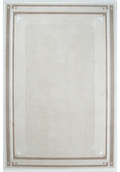 Hoom Rugs Vizyon 3506 Bej Vizon Çerçeveli Modern Akrilik Halı Bej - Vizon