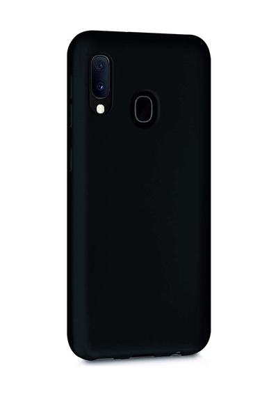 Samsung Galaxy Uyumlu A30 Kılıf Kamera Korumalı Silikon Rubber Arka Kapak Siyah