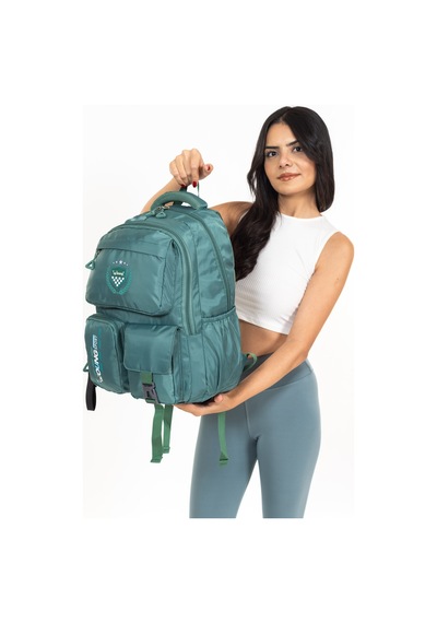 Şık Ve Fonksiyonel Çok Gözlü Sırt Çantası Unisex - Yeşil Yeşil