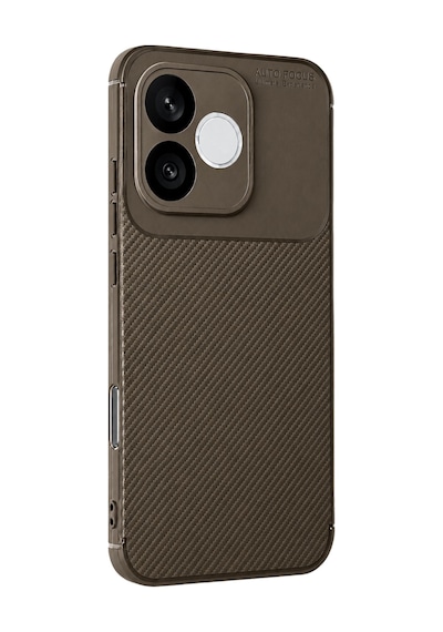 Apsuwa Honor 600 Lite Kılıf Negro Karbon Desen Silikon Kahverengi
