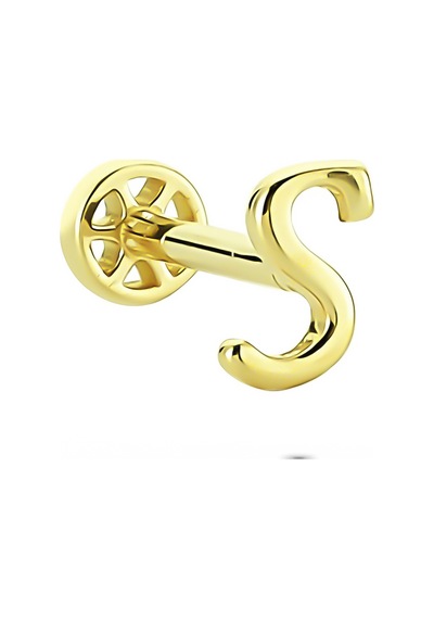 Glorria Altın S Harfi Tragus Piercing