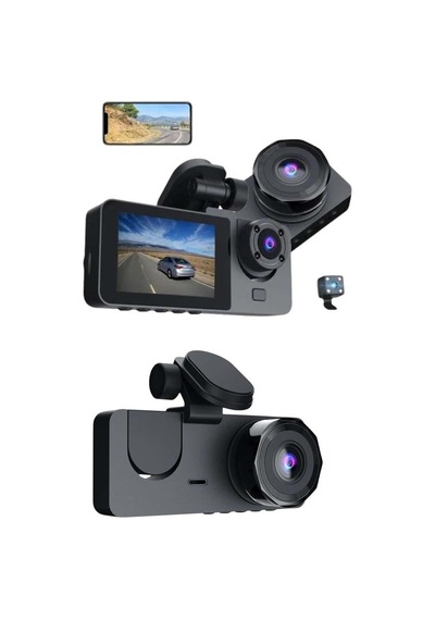 3 Kameralı 2 İnç 1080p Araç İçi Kamera Sürüş Kamerası Carplay 25099395