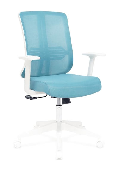 Zeon Büro Ofis Sistemleri // Comfort Cool Mint Ofis Çalışma Koltuğu Beyaz - Mavi