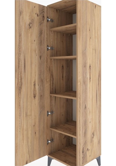 Hyperion Dolap 4 Raflı Tek Kapaklı 44x44x182 Çam-çam Çam