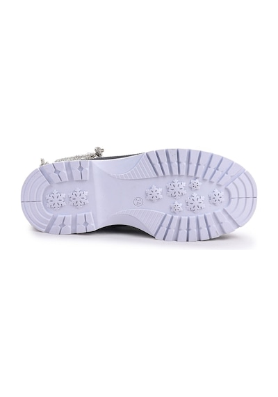 Kiko Kids Termo Taban Kız Çocuk Bot 621 Kırışık Taşlı Platin