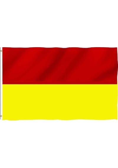 Cankurtaran Bayrağı Kırmızı Sarı Kırmızı - Sarı