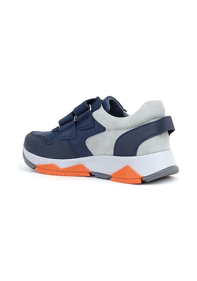 Rakerplus Hakiki Deri Lacivert Gri Çocuk Sneakers Spor Ayakkabı Lacivert