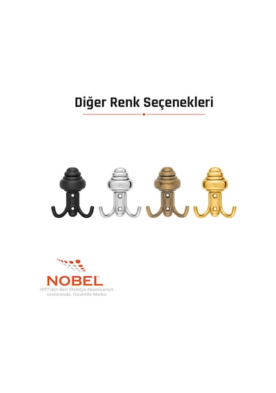 Sarikli Askı, Metal Vestiyer Askısı, 27 Gr, Dolap Ve Duvar Askılığı, Matsi Yah Vidalı