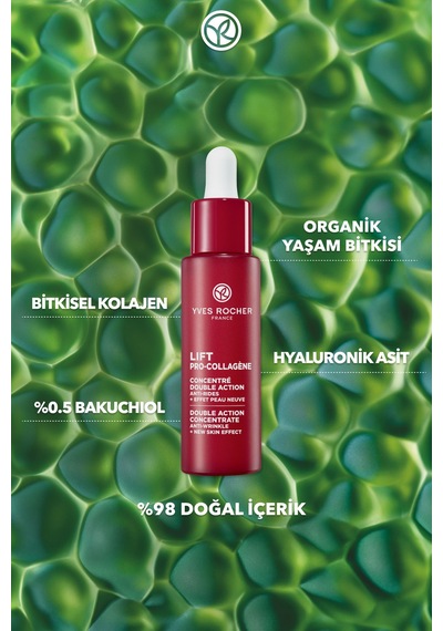 Yves Rocher Bakuchiol Bitkisel Retinol Serum-sıkılaştırıcı,dolgunlaştırıcı Bitkisel Kolajen Ve Hyaluronik Bakım 30 Ml