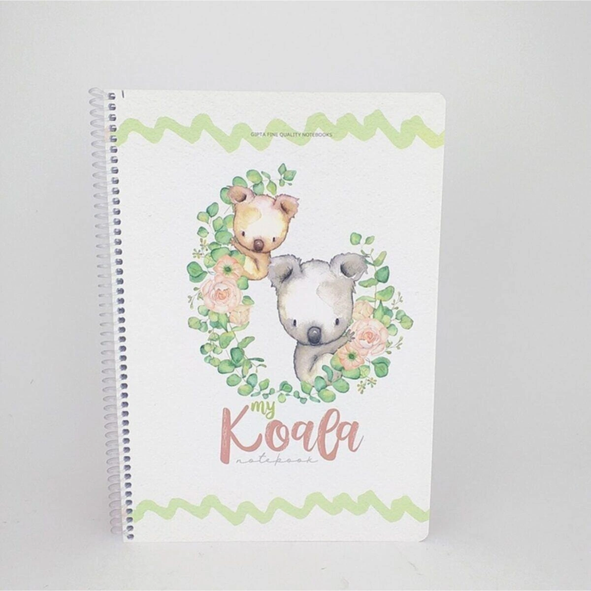 Koala Desenli Spralli Defter 80 Yp. Kareli