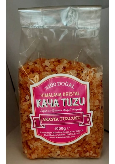 Arasta Tuzcusu Himalaya Doğal Kristal Kaya Tuzu Granül 1 KG
