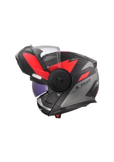 Ls2 Scope 2 Duria Çene Açılır Kask Mat Siyah - Kırmızı