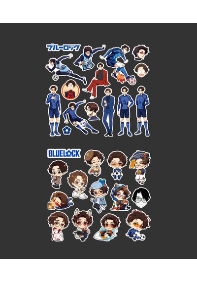 Bluelock- Kenyu Yukimiya -parlak Kağıt -2li Sticker Set-telefon Süsleme Blue Lock -futbol Sticker Turuncu