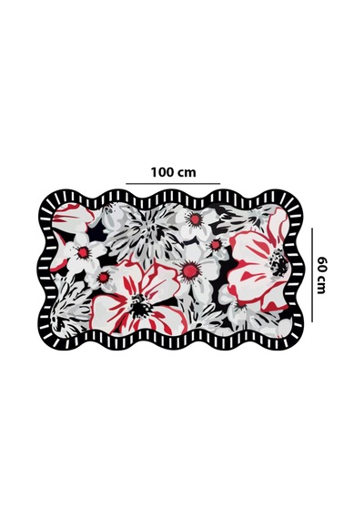 Grocen Tekli 60x100cm Banyo Paspası, Kaydırmaz Tabanlı Djtbanyo Renkli