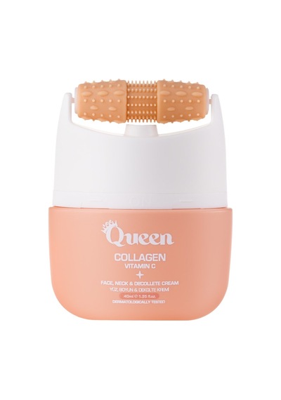 Kolajen + C Vitamini Yüz Boyun Dekolte Kremi Masaj Başlıklı Sıkılaştırıcı 40 Ml