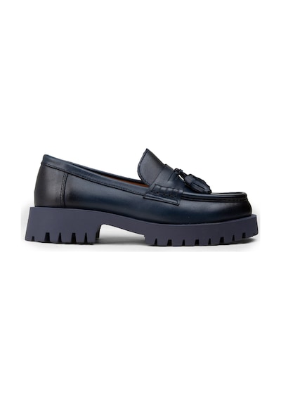 Deery Kadın Hakiki Deri Lacivert Püsküllü Loafer - 02035zlcvc03
