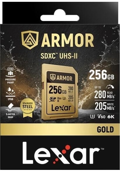 Lexar 256gb Armor Gold Uhs-ıı Sdxc Hafıza Kartı
