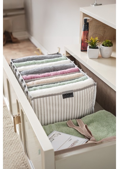 8 Gözlü Çekmece İçi Organizer Large Polyester Gri Tr Diğer