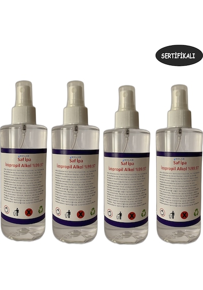 Edlab Izopropil Alkol (İPA) | 250 Ml 4 Adet Extra Saf %99.97 |