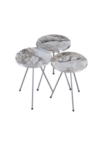 Gümüş Metal Zigon Efes Beyaz 3'lü Çok Renkli