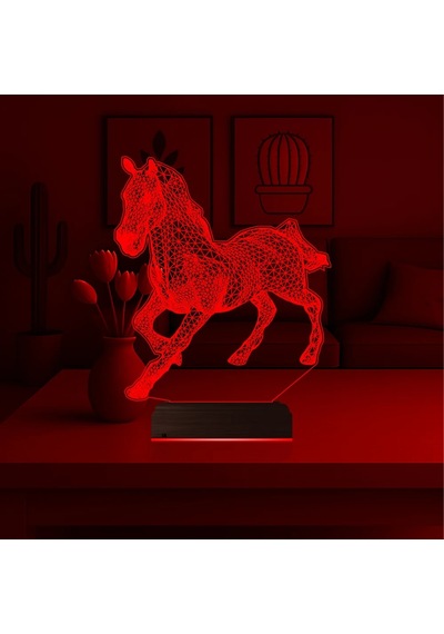 Luvivia At Tasarım 3d Lamba - Masa Gece Lambası V5 Şeffaf