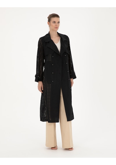 Pierre Cardin Kadın Siyah Trençkot 50282821-vr046 Siyah