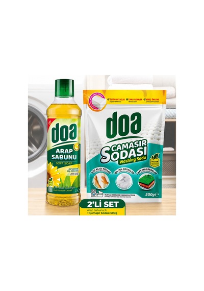 Arap Sabunu 1l + Çamaşır Sodası 500 Gr 2 Li Set - 881031844