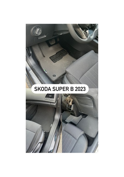 Skoda Super B 2015-2023 Eva Akıllı Oto Paspas+metal Topukluk Siyah