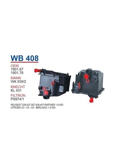 Wunder Citroen C3 C4 C5 Berlingo 1 6 Hdı Mazot Filtresi Oem No:1901 78