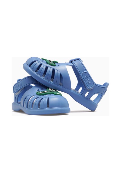 Igor Tobby Croco Unisex Kaymaz Taban Çocuk Sandalet 26y S10371 Mavi