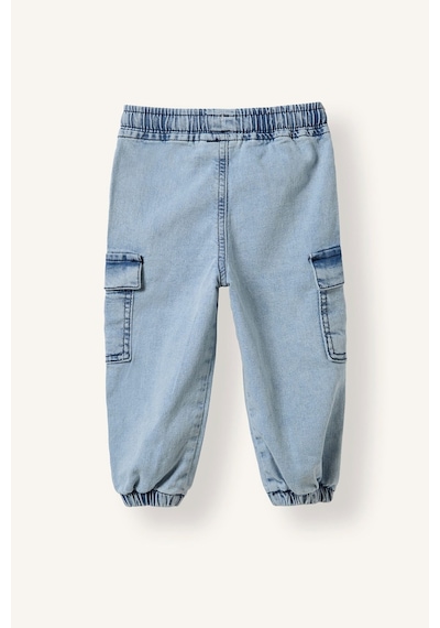 Defacto Kargo Cepli Beli Lastikli Jogger Fit Jean Pantolon Erkek Bebek F3761a526aunm39 Mavi-nm39