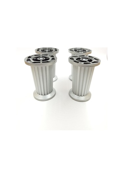 4 Adet -10 Cm Plastik Çizgili Konik Ayak Siyah Mobilya,koltuk,baza,tv Ünitesi,dolap Vb. Ayağı Gri - 80661149 Gri