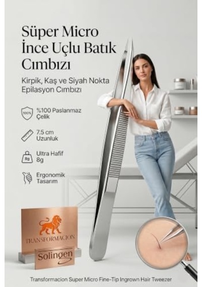 İnce Uçlu Batık Cımbızı - Şık Ve Hassas Kaş Şekillendirme Solingen Professional 721619